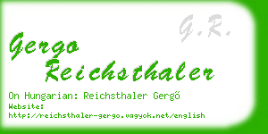 gergo reichsthaler business card